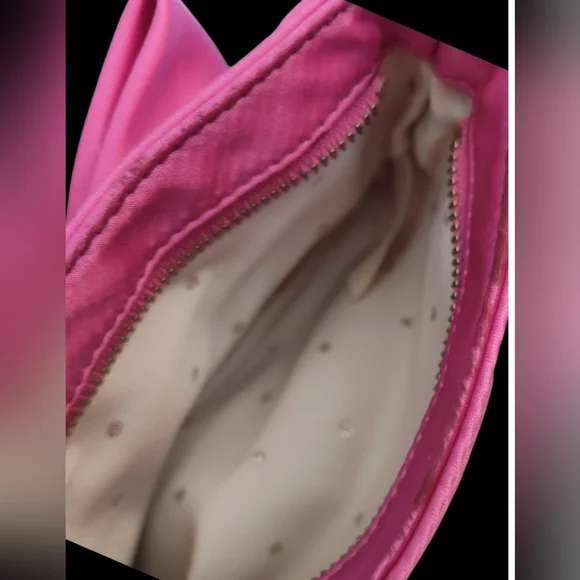 KATE SPADE Plaza Bow WLRU1757 Pink (snapdragon) Satin Pouch Wristlet - Picture 4 of 8